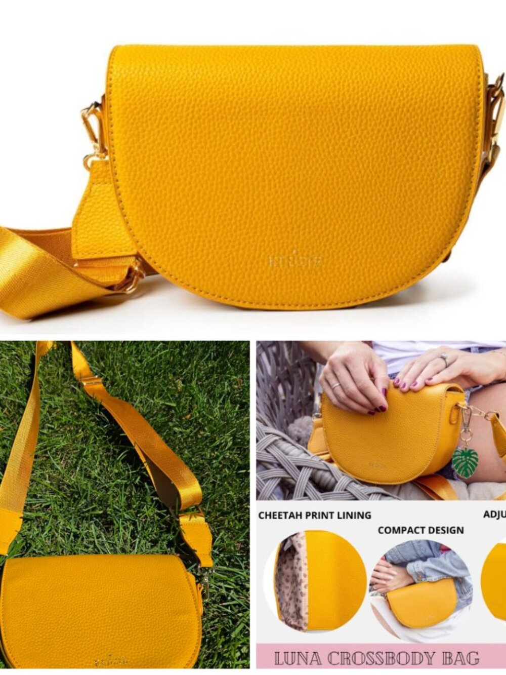 Kedzie Messenger-Style Crossbody - Marigold - like NEW